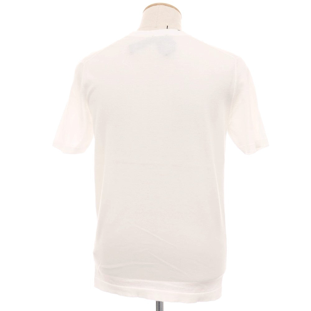 【新品アウトレット】ヌメロ ヴェントゥーノ N°21 ハイゲージ コットン クルーネック 半袖 プルオーバーニット ホワイト【 46 】【 状態ランクN- 】【 メンズ 】