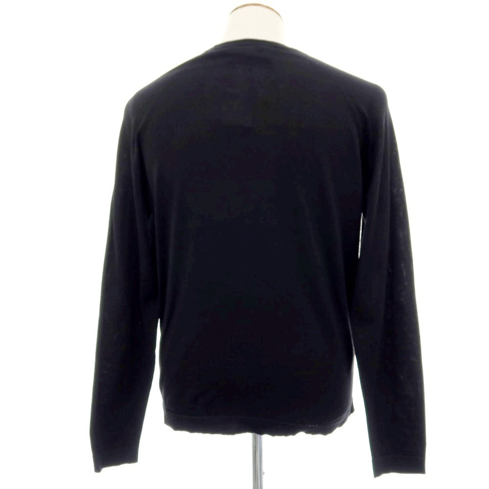 【新品】ヌメロ ヴェントゥーノ N°21 ハイゲージ コットン クルーネック プルオーバーニット ブラック【 48 】【 状態ランクN 】【 メンズ 】