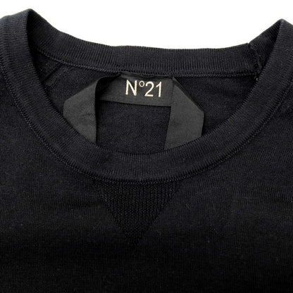 【新品】ヌメロ ヴェントゥーノ N°21 ハイゲージ コットン クルーネック プルオーバーニット ブラック【 48 】【 状態ランクN 】【 メンズ 】