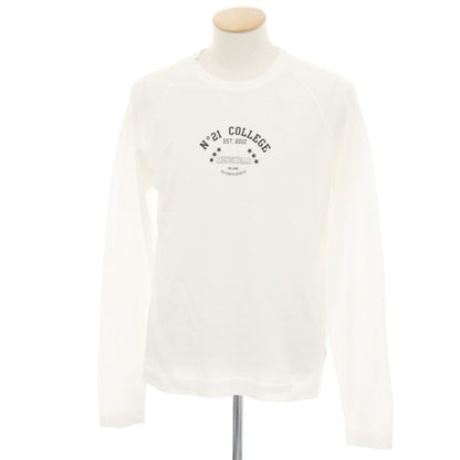 【新品】ヌメロ ヴェントゥーノ N°21 ハイゲージ コットン クルーネック プルオーバーニット ホワイト【 46 】【 状態ランクN 】【 メンズ 】