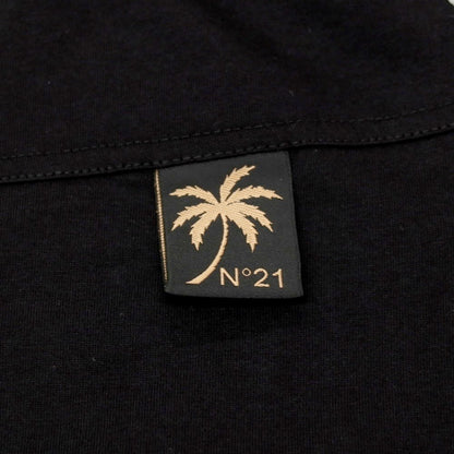 【新品】ヌメロ ヴェントゥーノ N°21 コットン クルーネック 長袖Ｔシャツ ブラックxグレー【 M 】【 状態ランクN 】【 メンズ 】