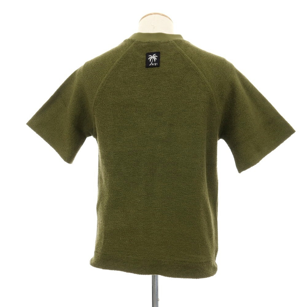 【新品】ヌメロ ヴェントゥーノ N°21 コットン パイル クルーネック 半袖Ｔシャツ オリーブ【サイズXXS】【 状態ランクN 】【 メンズ 】[DPD]