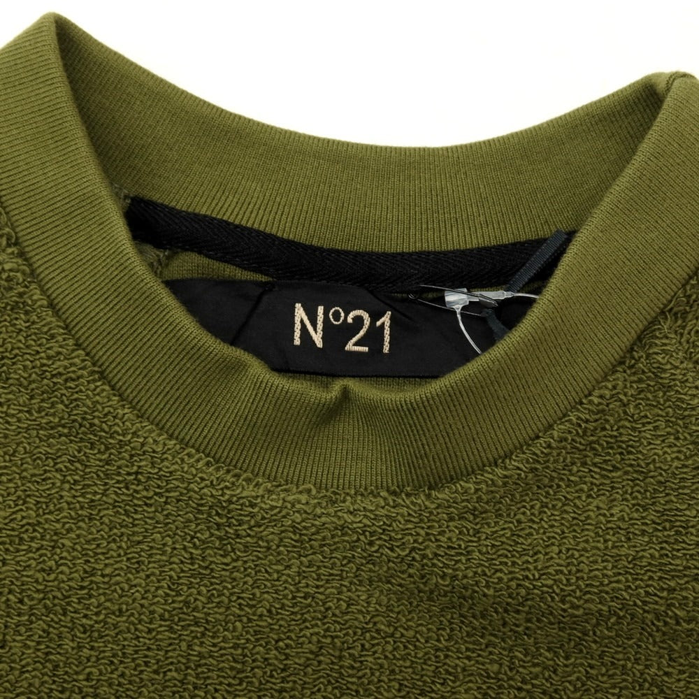 【新品】ヌメロ ヴェントゥーノ N°21 コットン パイル クルーネック 半袖Ｔシャツ オリーブ【サイズXS】【 状態ランクN 】【 メンズ 】[DPD]