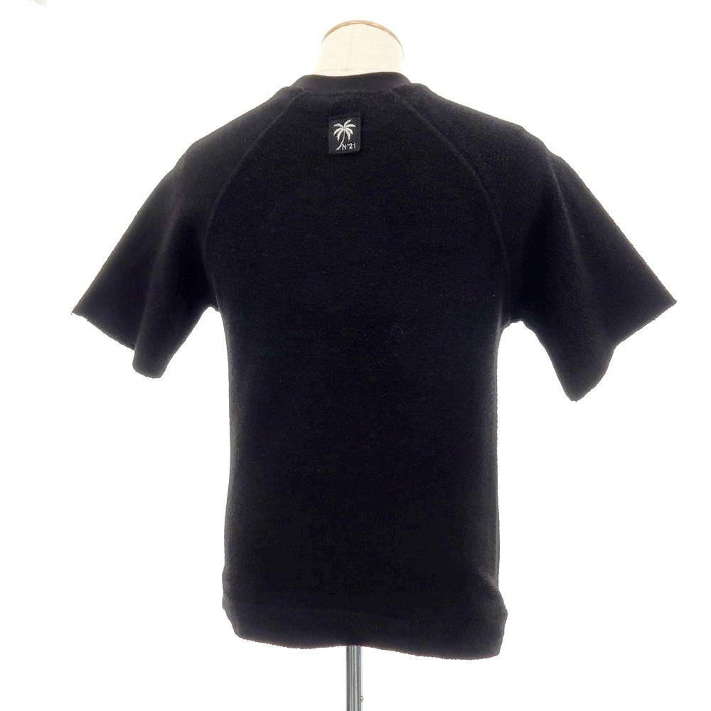 【新品】ヌメロ ヴェントゥーノ N°21 コットン パイル クルーネック 半袖Ｔシャツ ブラック【サイズXS】【 状態ランクN 】【 メンズ 】[DPD]