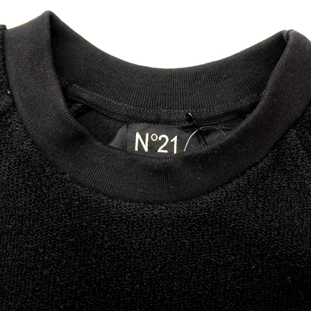 【新品】ヌメロ ヴェントゥーノ N°21 コットン パイル クルーネック 半袖Ｔシャツ ブラック【サイズS】【 状態ランクN 】【 メンズ 】[DPD]