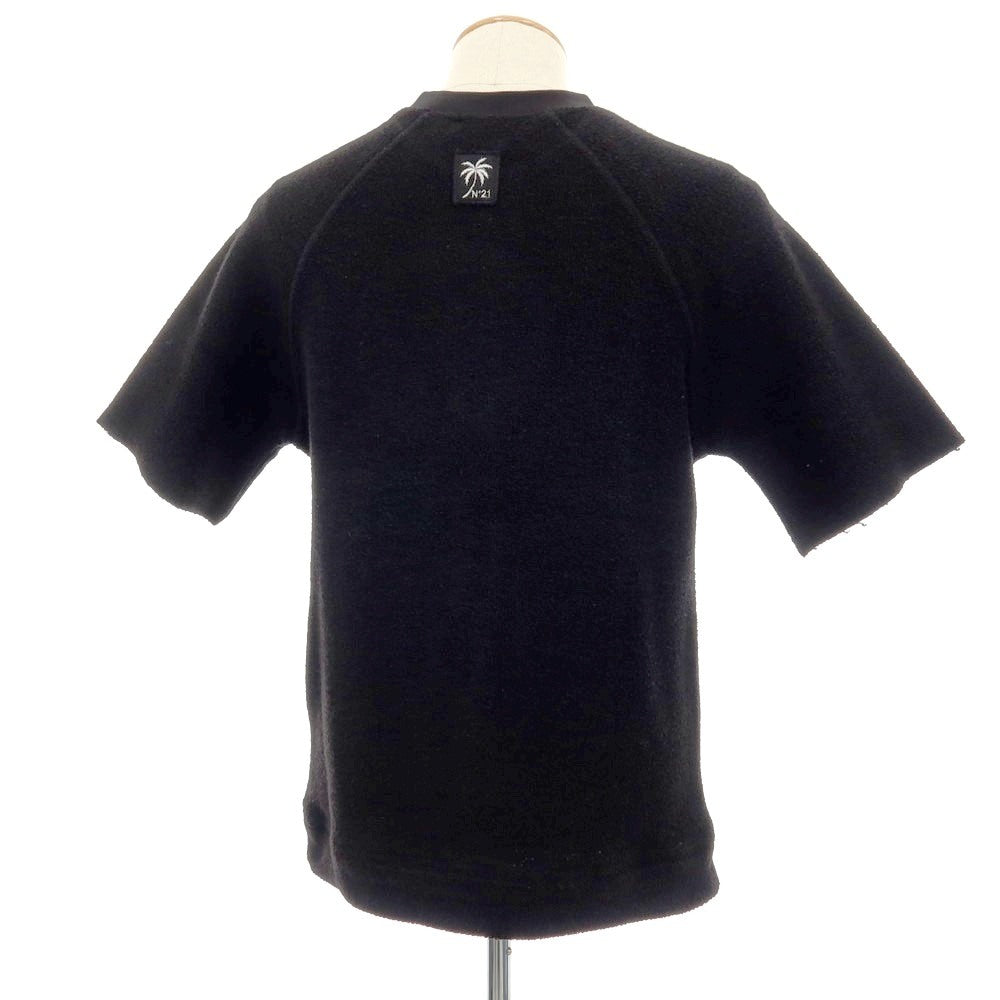 【新品】ヌメロ ヴェントゥーノ N°21 コットン パイル クルーネック 半袖Ｔシャツ ブラック【サイズS】【 状態ランクN 】【 メンズ 】[DPD]