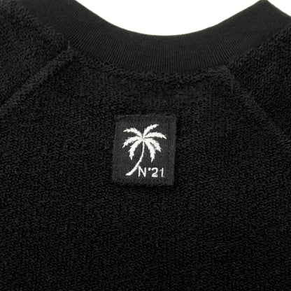 【新品】ヌメロ ヴェントゥーノ N°21 コットン パイル クルーネック 半袖Ｔシャツ ブラック【 S 】【 状態ランクN 】【 メンズ 】