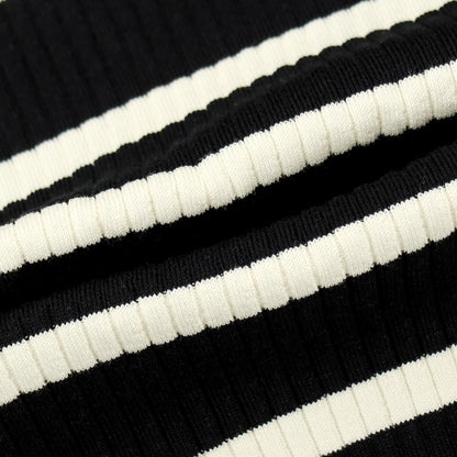 【新品】ヌメロ ヴェントゥーノ N°21 コットンジャージー ボーダー クルーネック リブ ポケット 半袖Ｔシャツ ブラックxアイボリー【 XS 】【 状態ランクN 】【 メンズ 】