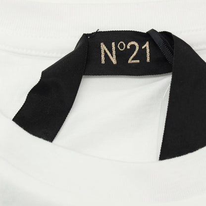 【新品】ヌメロ ヴェントゥーノ N°21 コットン プリント クルーネック 半袖Ｔシャツ ホワイト【 L 】【 状態ランクN 】【 メンズ 】