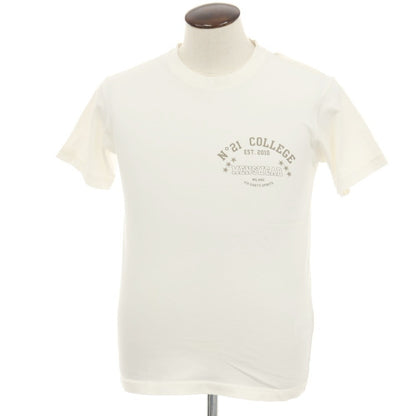 【新品アウトレット】ヌメロ ヴェントゥーノ N°21 コットンポリウレタン クルーネック 半袖Ｔシャツ アイボリー【 L 】【 状態ランクN- 】【 メンズ 】