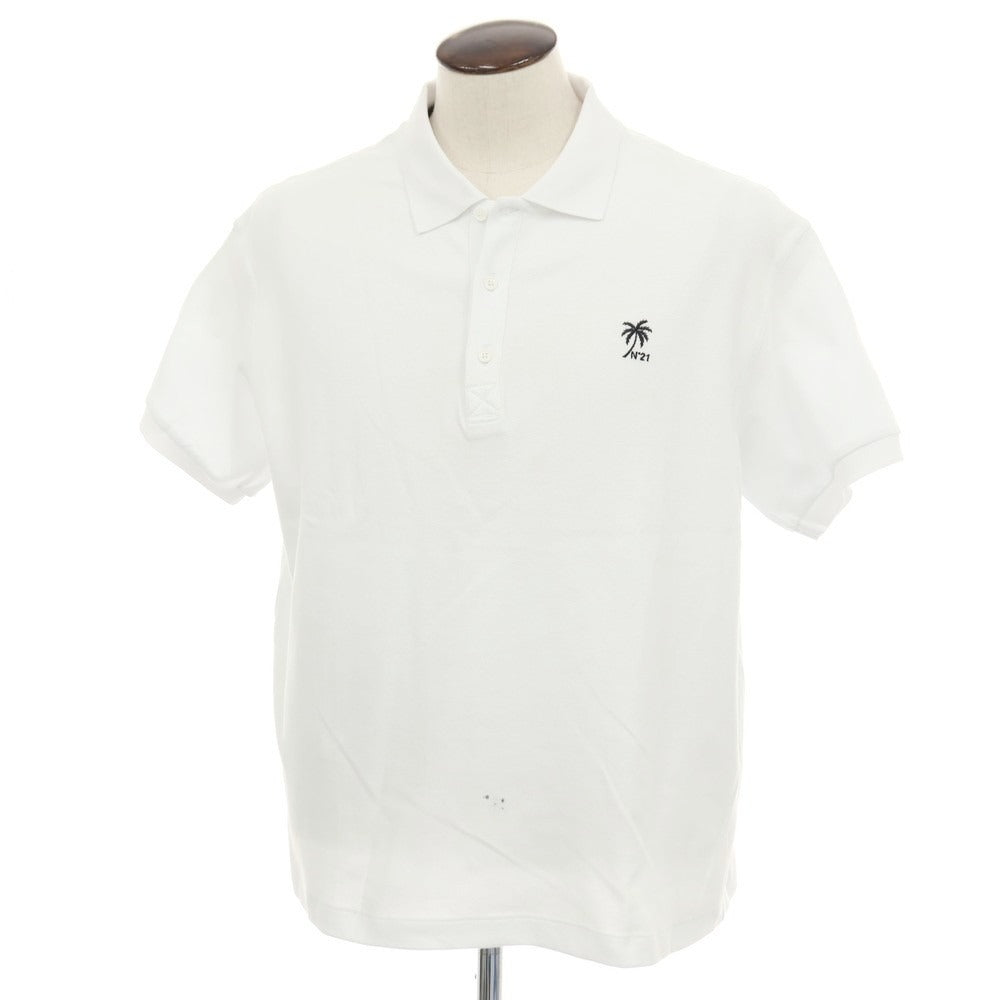 【新品アウトレット】ヌメロ ヴェントゥーノ N°21 コットン 半袖ポロシャツ ホワイト【 XL 】【 状態ランクN- 】【 メンズ 】