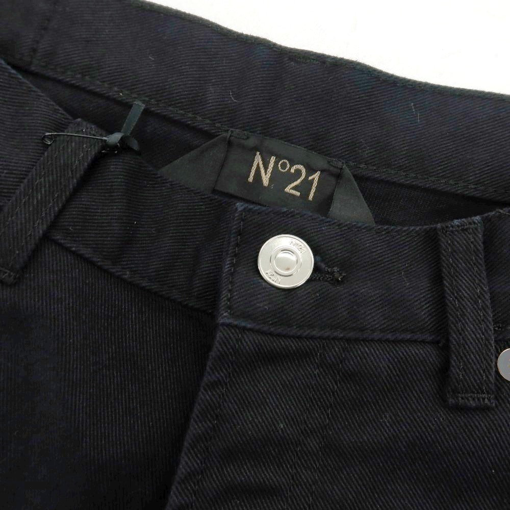 【新品】ヌメロ ヴェントゥーノ N°21 ストレッチ コットン セミフレア 5ポケットパンツ ブラック【サイズ33】【 状態ランクN 】【 メンズ 】[CPD]