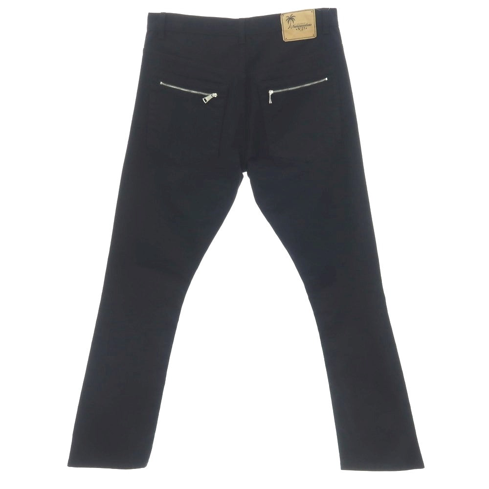 【新品】ヌメロ ヴェントゥーノ N°21 ストレッチ コットン セミフレア 5ポケットパンツ ブラック【サイズ33】【 状態ランクN 】【 メンズ 】[CPD]
