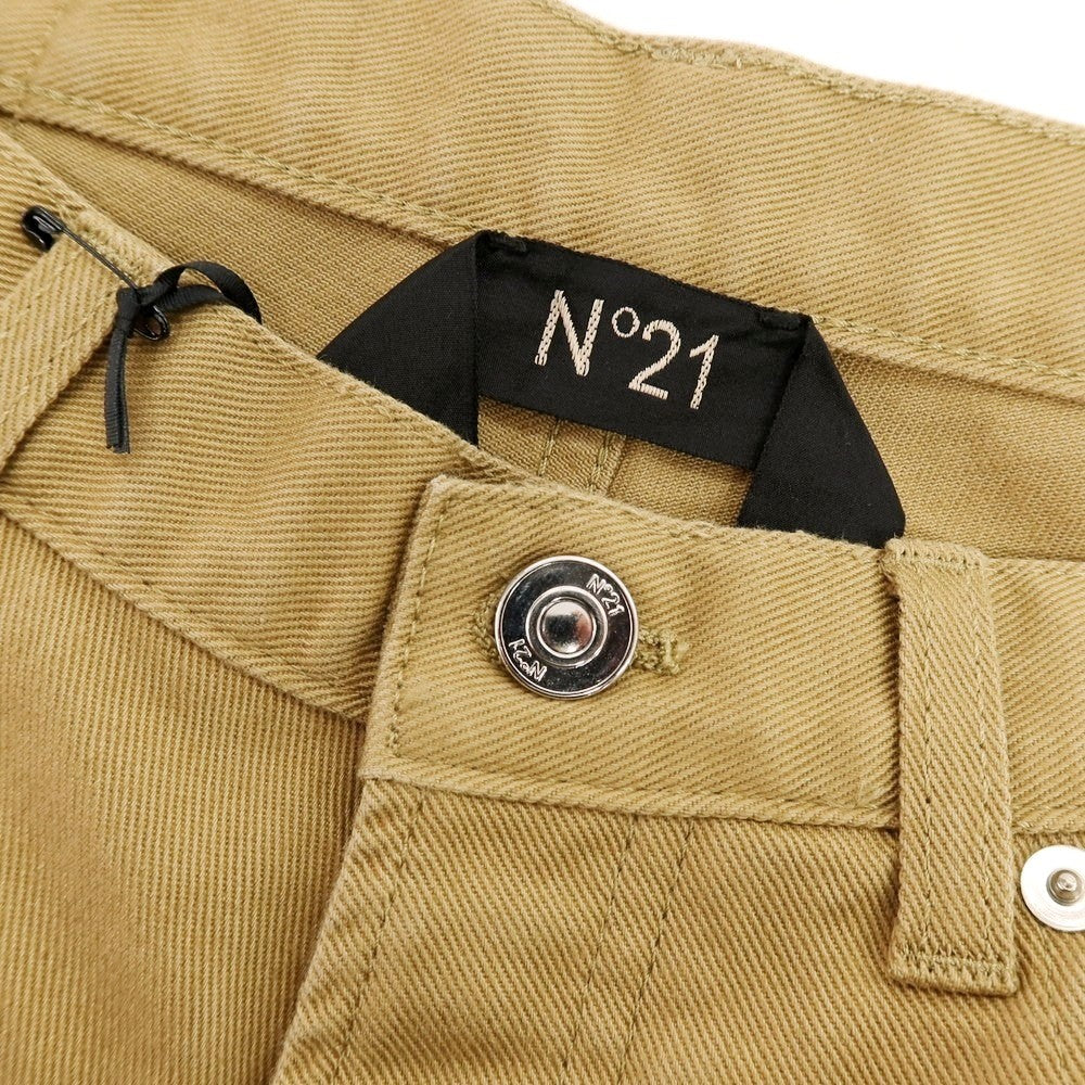 【新品】ヌメロ ヴェントゥーノ N°21 ストレッチ コットン セミフレア 5ポケットパンツ キャメルベージュ【サイズ31】【 状態ランクN 】【 メンズ 】[CPD]