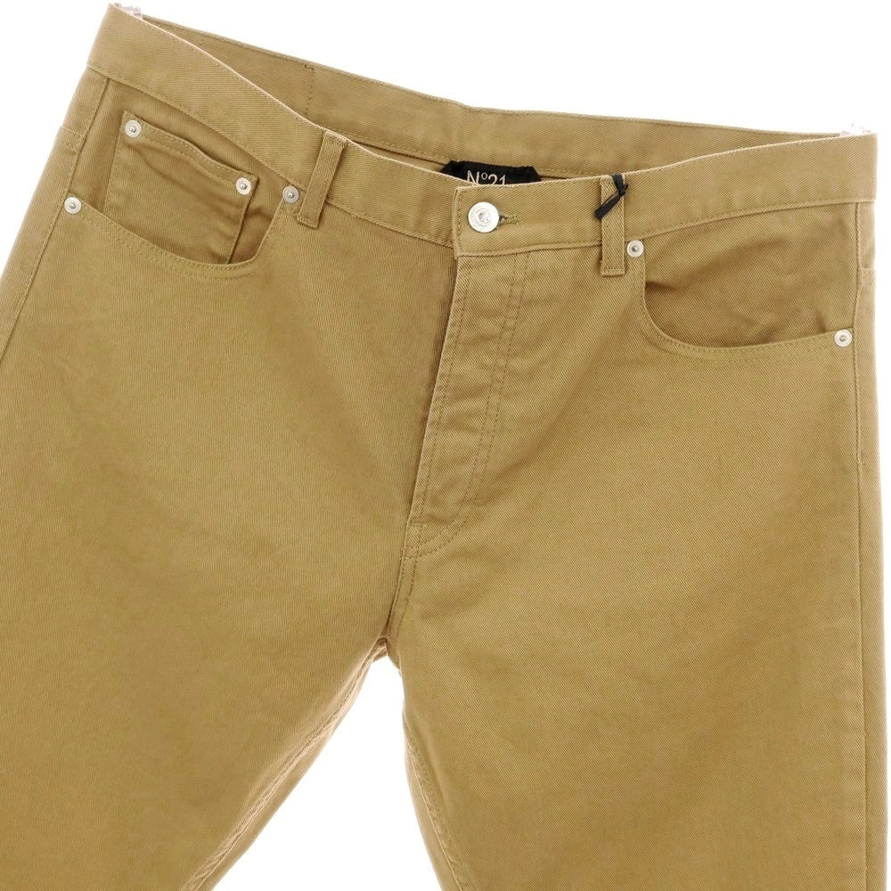 【新品】ヌメロ ヴェントゥーノ N°21 ストレッチ コットン セミフレア 5ポケットパンツ キャメルベージュ【 36 】【 状態ランクN 】【 メンズ 】