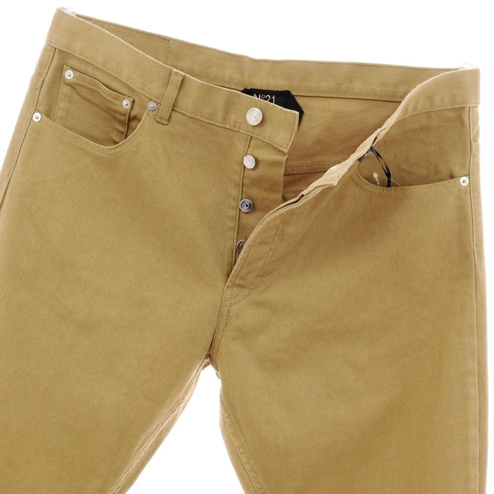【新品】ヌメロ ヴェントゥーノ N°21 ストレッチ コットン セミフレア 5ポケットパンツ キャメルベージュ【 36 】【 状態ランクN 】【 メンズ 】