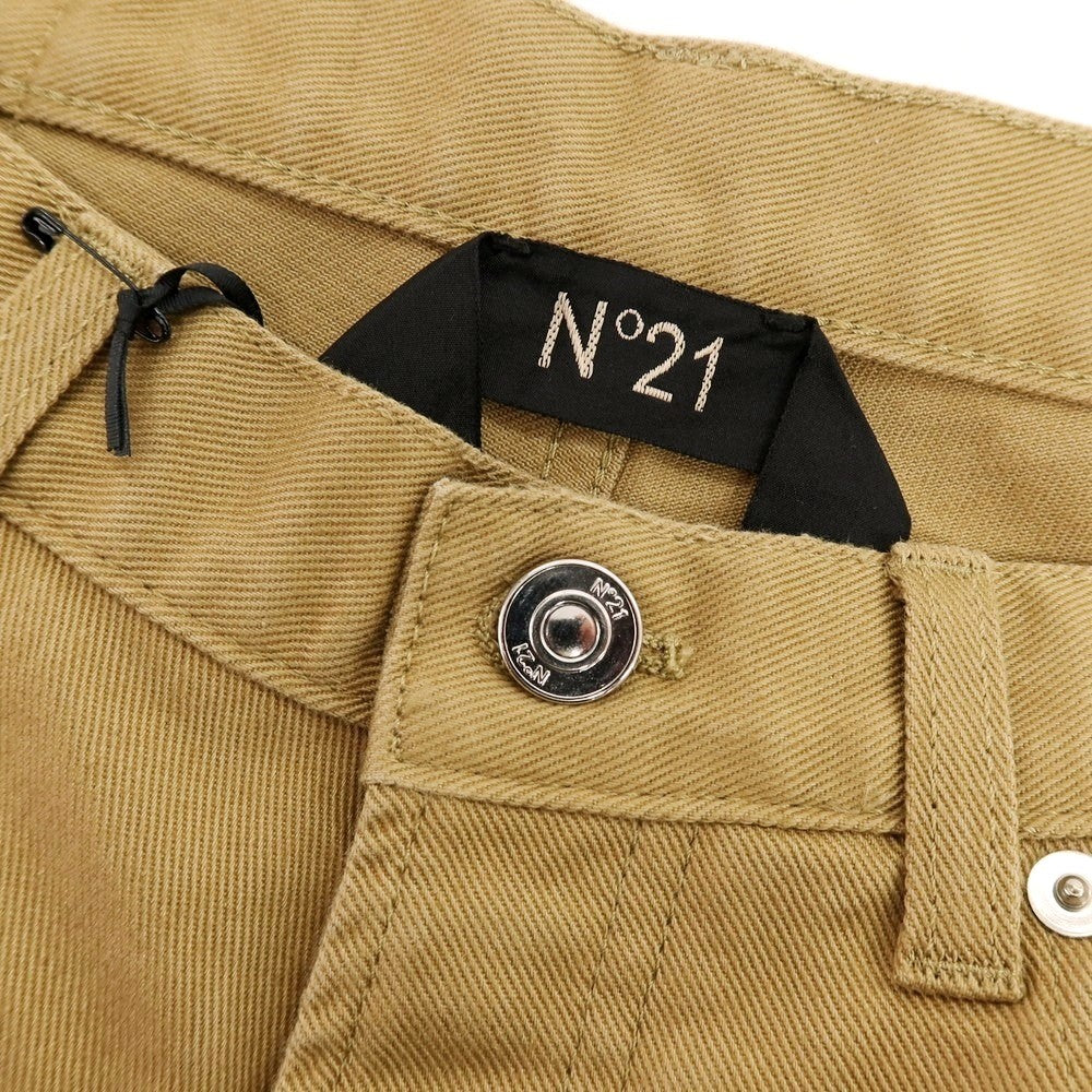 【新品】ヌメロ ヴェントゥーノ N°21 ストレッチ コットン セミフレア 5ポケットパンツ キャメルベージュ【 サイズ36 】【 状態ランクN 】【 メンズ 】 [BPD]