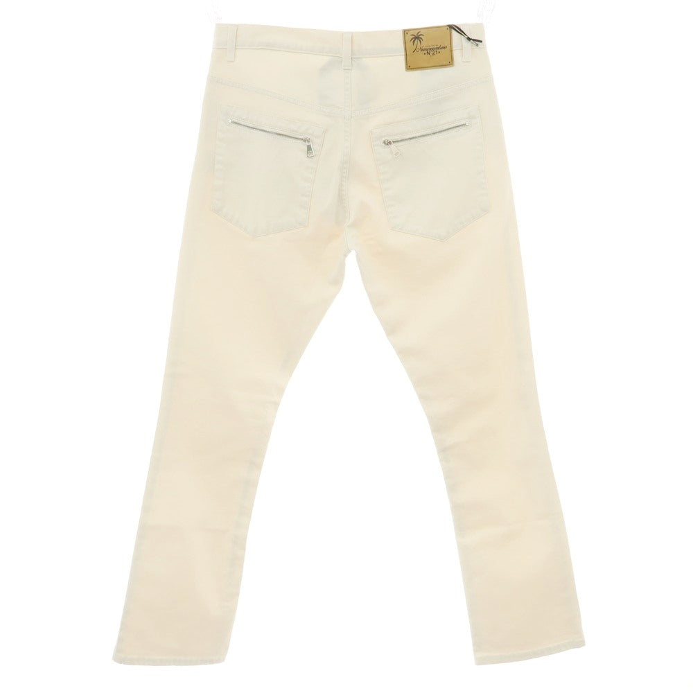 【新品】ヌメロ ヴェントゥーノ N°21 ストレッチ コットン セミフレア 5ポケットパンツ アイボリー【 33 】【 状態ランクN 】【 メンズ 】