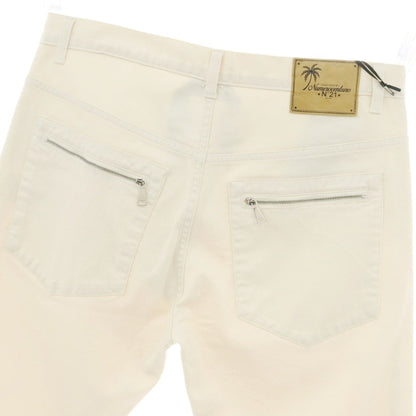 【新品アウトレット】ヌメロ ヴェントゥーノ N°21 ストレッチ コットン セミフレア 5ポケットパンツ アイボリー【 34 】【 状態ランクN- 】【 メンズ 】