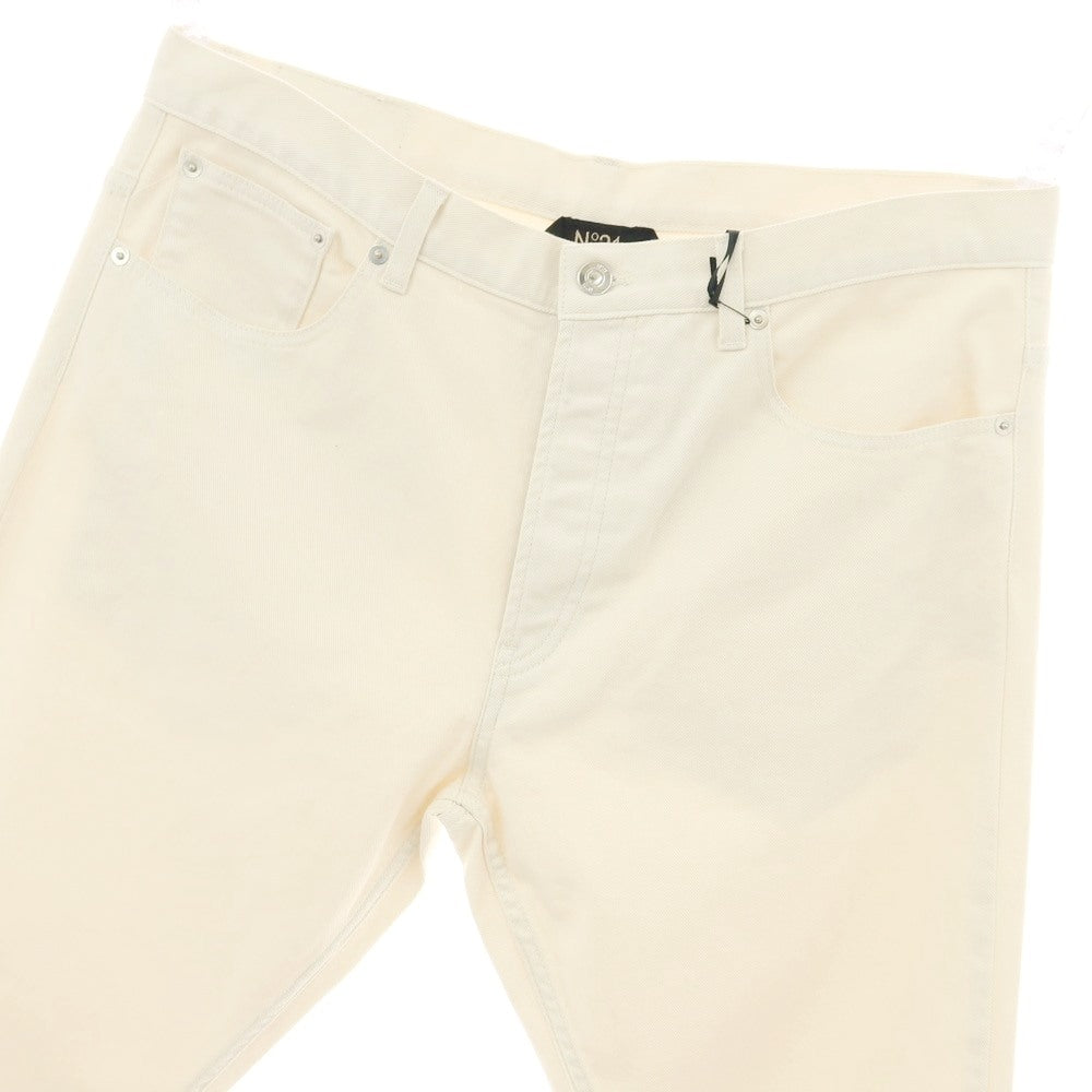 【新品】ヌメロ ヴェントゥーノ N°21 ストレッチ コットン セミフレア 5ポケットパンツ アイボリー【 36 】【 状態ランクN 】【 メンズ 】