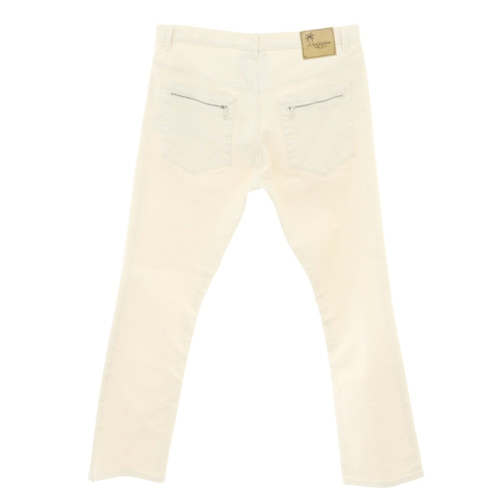 【新品】ヌメロ ヴェントゥーノ N°21 ストレッチ コットン セミフレア 5ポケットパンツ アイボリー【 36 】【 状態ランクN 】【 メンズ 】