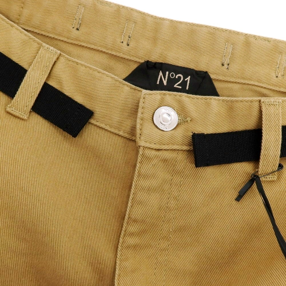 【新品】ヌメロ ヴェントゥーノ N°21 ストレッチ コットン カーゴパンツ キャメルベージュ【 48 】【 状態ランクN 】【 メンズ 】