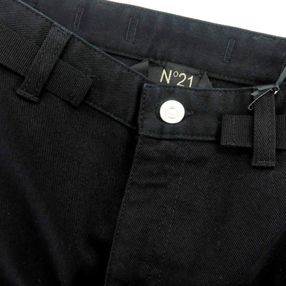 【新品】ヌメロ ヴェントゥーノ N°21 ストレッチ コットン カーゴパンツ ブラック【 48 】【 状態ランクN 】【 メンズ 】