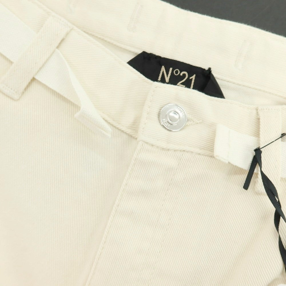【新品】ヌメロ ヴェントゥーノ N°21 ストレッチ コットン カーゴパンツ アイボリー【サイズ46】【 状態ランクN 】【 メンズ 】[CPD]