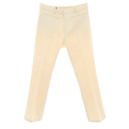 【新品】ヌメロ ヴェントゥーノ N°21 ストレッチ コットンウールポリエステル フレア イージースラックスパンツ クリーム【 50 】【 状態ランクN 】【 メンズ 】