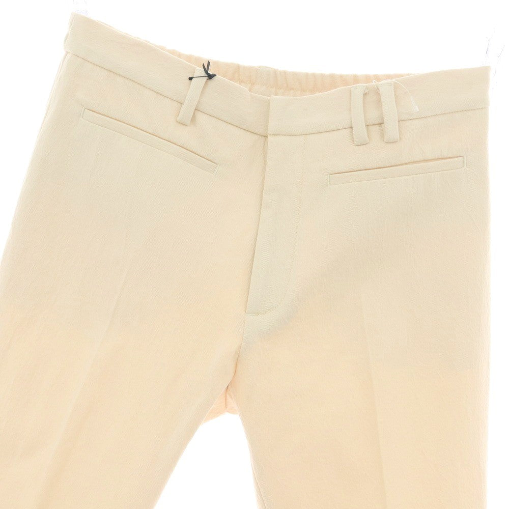 【新品】ヌメロ ヴェントゥーノ N°21 ストレッチ コットンウールポリエステル フレア イージースラックスパンツ クリーム【 50 】【 状態ランクN 】【 メンズ 】