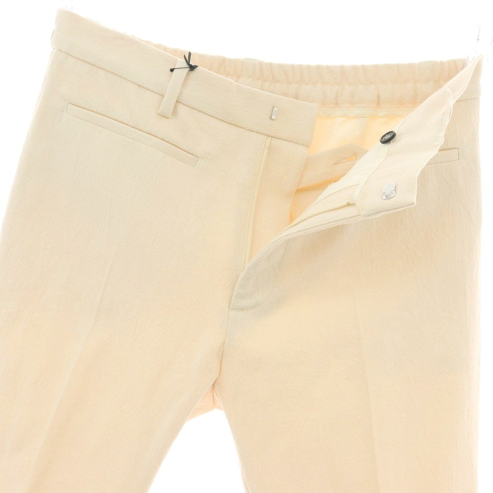 【新品】ヌメロ ヴェントゥーノ N°21 ストレッチ コットンウールポリエステル フレア イージースラックスパンツ クリーム【 50 】【 状態ランクN 】【 メンズ 】