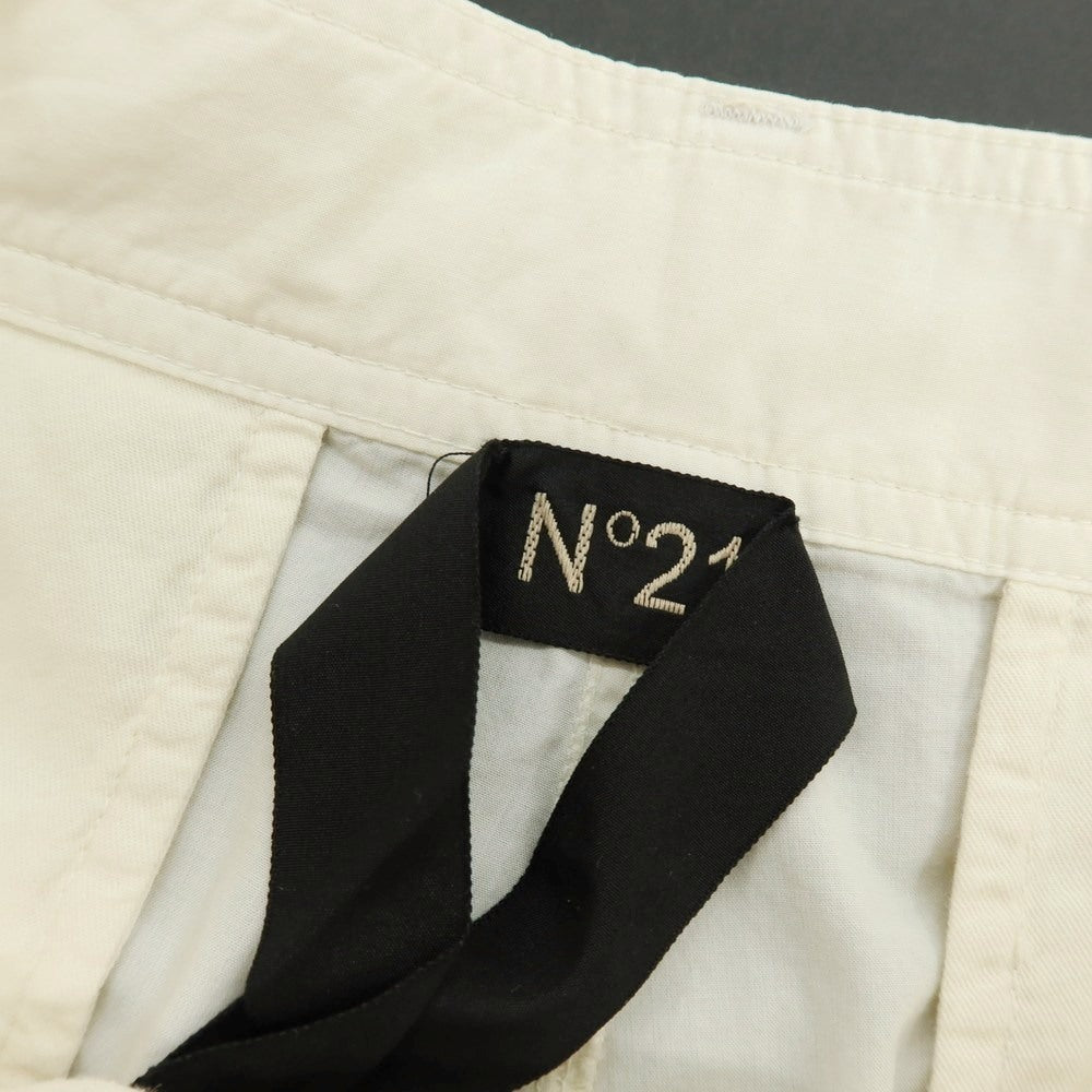 【新品アウトレット】ヌメロ ヴェントゥーノ N°21 コットン ベルテッドパンツ アイボリー【サイズ48】【 状態ランクN- 】【 メンズ 】[DPD]