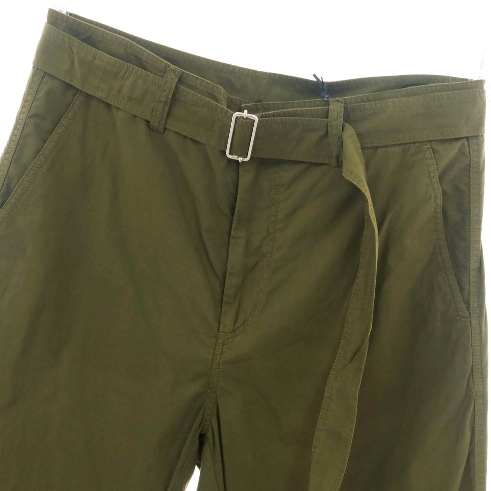 【新品】ヌメロ ヴェントゥーノ N°21 コットン ベルテッドパンツ オリーブ【 44 】【 状態ランクN 】【 メンズ 】