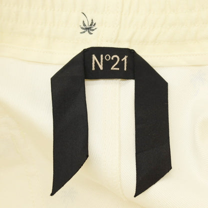 【新品】ヌメロ ヴェントゥーノ N°21 ストレッチ コットン ヤシの木 プリント バミューダショーツ イージーショートパンツ クリーム【 44 】【 状態ランクN 】【 メンズ 】