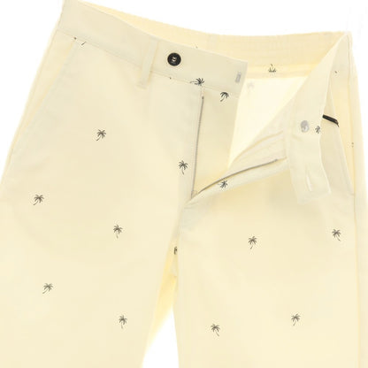 【新品】ヌメロ ヴェントゥーノ N°21 ストレッチ コットン ヤシの木 プリント バミューダショーツ イージーショートパンツ クリーム【 46 】【 状態ランクN 】【 メンズ 】