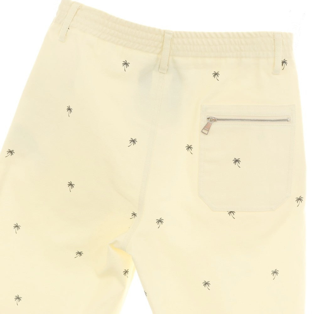 【新品】ヌメロ ヴェントゥーノ N°21 ストレッチ コットン ヤシの木 プリント バミューダショーツ イージーショートパンツ クリーム【 46 】【 状態ランクN 】【 メンズ 】