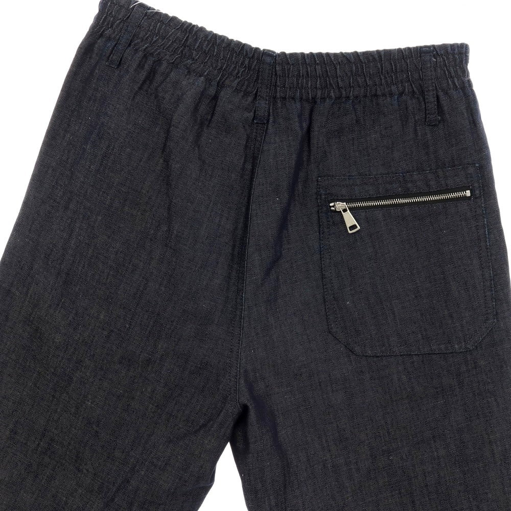 【新品】ヌメロ ヴェントゥーノ N°21 コットンリネン デニム バミューダショーツ イージーショートパンツ ネイビー【サイズ46】【 状態ランクN 】【 メンズ 】