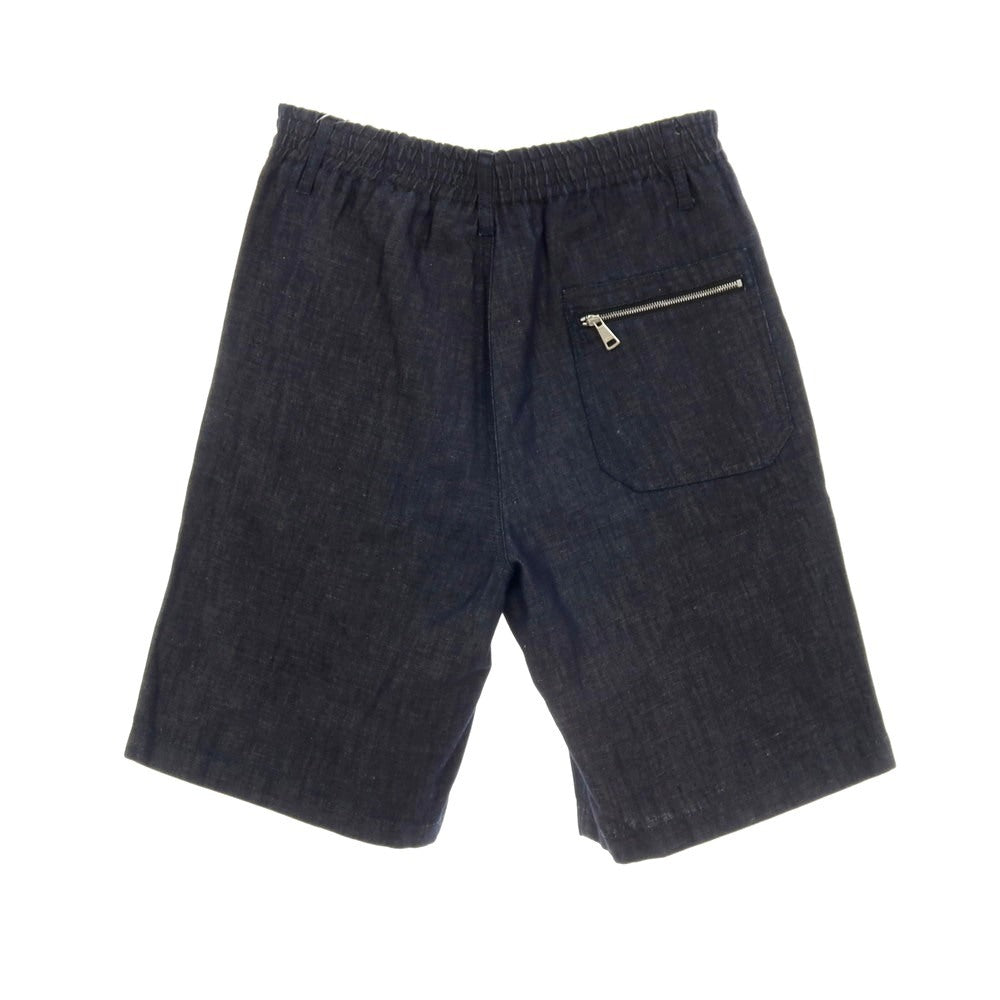 【新品】ヌメロ ヴェントゥーノ N°21 コットンリネン デニム バミューダショーツ イージーショートパンツ ネイビー【サイズ46】【 状態ランクN 】【 メンズ 】