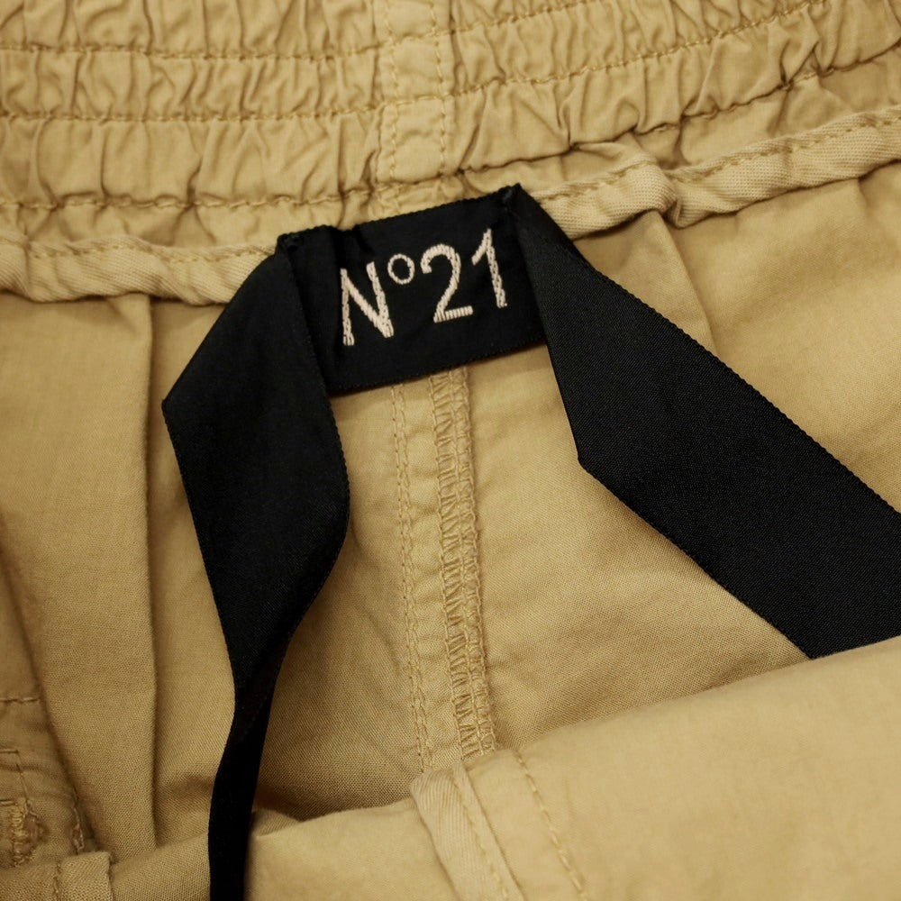 【新品】ヌメロ ヴェントゥーノ N°21 コットン バミューダショーツ イージーショートパンツ カーキベージュ【サイズ44】【 状態ランクN 】【 メンズ 】