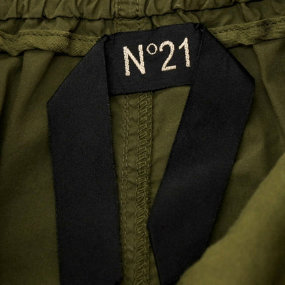 【新品】ヌメロ ヴェントゥーノ N°21 コットン バミューダショーツ イージーショートパンツ オリーブ【サイズ44】【 状態ランクN 】【 メンズ 】