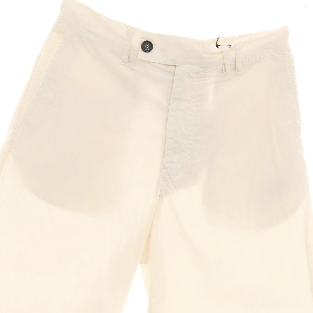 【新品アウトレット】ヌメロ ヴェントゥーノ N°21 コットン バミューダショーツ イージーショートパンツ アイボリー【サイズ46】【 状態ランクN- 】【 メンズ 】