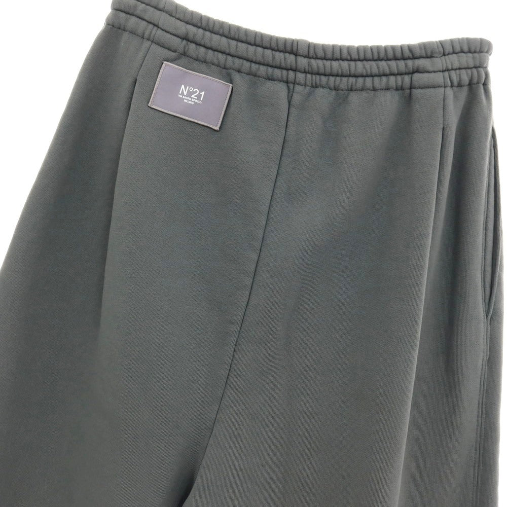 【新品】ヌメロ ヴェントゥーノ N°21 コットン スウェット ハーフパンツ ショートパンツ グレー系【 サイズ38 】【 状態ランクN 】【 メンズ 】 [CPD]