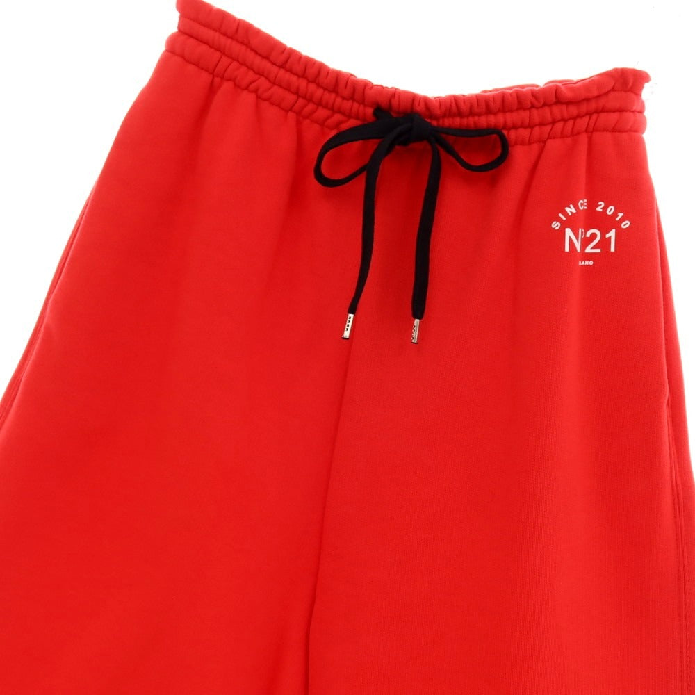 【新品】ヌメロ ヴェントゥーノ N°21 コットン スウェット ハーフパンツ ショートパンツ レッド【サイズ36】【 状態ランクN 】【 メンズ 】