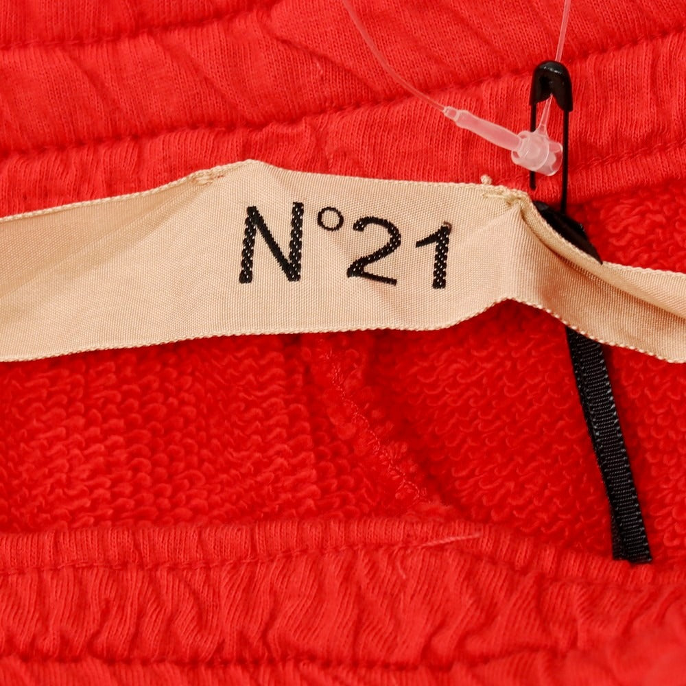 【新品】ヌメロ ヴェントゥーノ N°21 コットン スウェット ハーフパンツ ショートパンツ レッド【サイズ36】【 状態ランクN 】【 メンズ 】