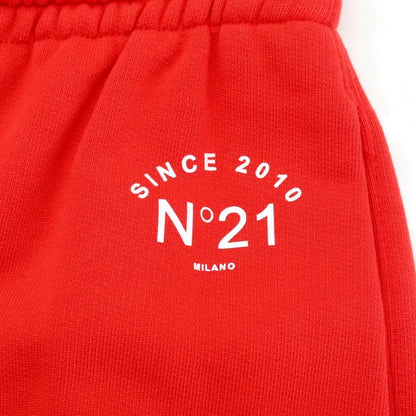 【新品】ヌメロ ヴェントゥーノ N°21 コットン スウェット ハーフパンツ ショートパンツ レッド【サイズ36】【 状態ランクN 】【 メンズ 】