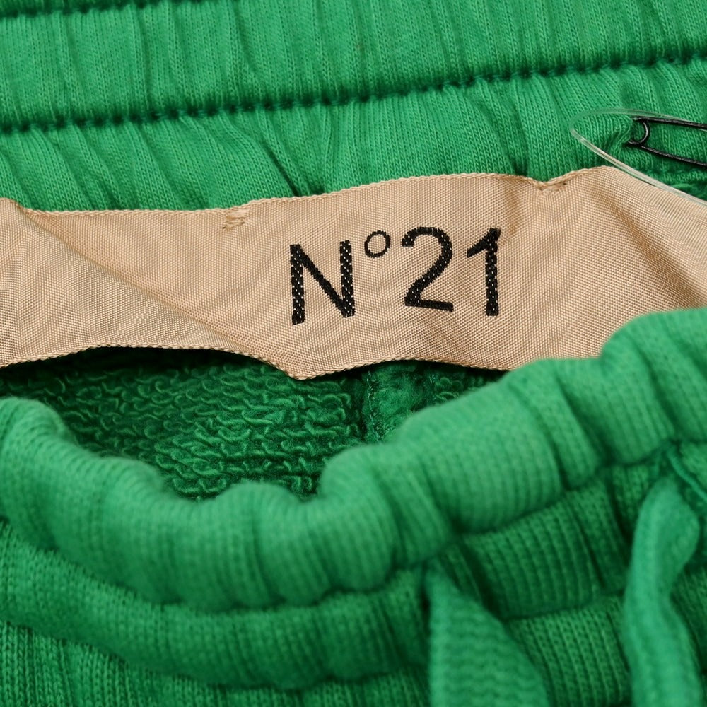 【新品】ヌメロ ヴェントゥーノ N°21 コットン スウェット ハーフパンツ ショートパンツ グリーン【サイズ36】【 状態ランクN 】【 メンズ 】