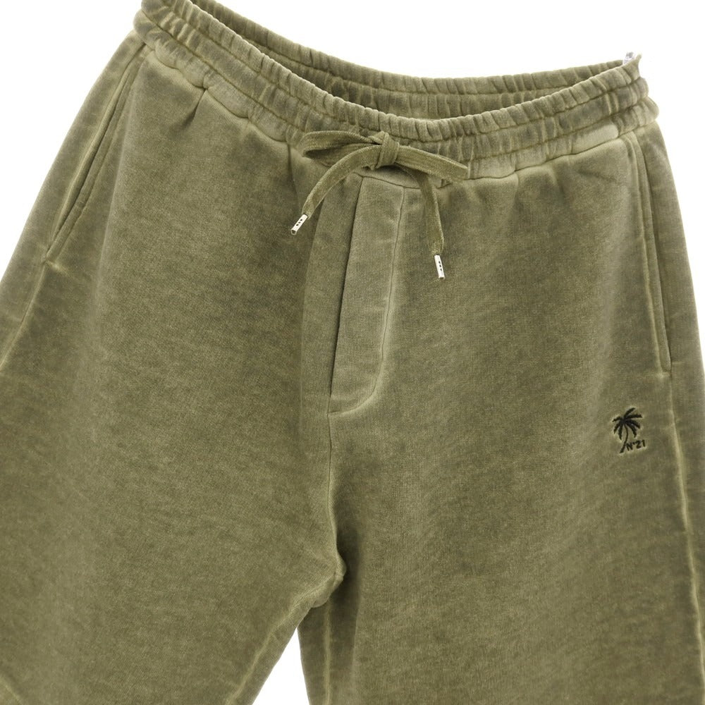 【新品】ヌメロ ヴェントゥーノ N°21 ガーメントダイ コットン スウェット ショートパンツ オリーブ【サイズM】【 状態ランクN 】【 メンズ 】