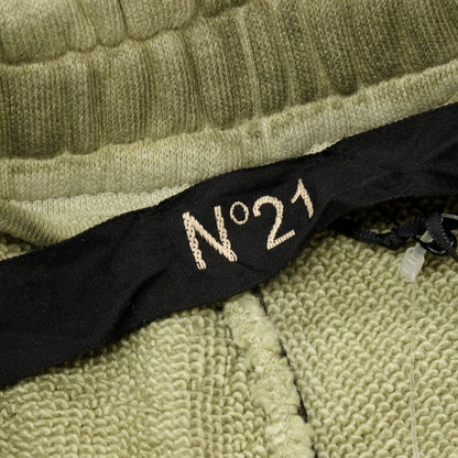 【新品】ヌメロ ヴェントゥーノ N°21 ガーメントダイ コットン スウェット ショートパンツ オリーブ【サイズL】【 状態ランクN 】【 メンズ 】