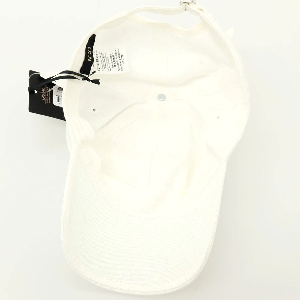 【新品】ヌメロ ヴェントゥーノ N°21 コットン ロゴ BBキャップ ホワイト【 U 】【 状態ランクN 】【 メンズ 】