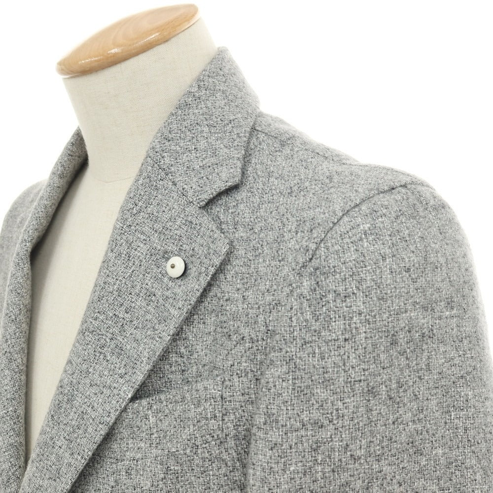 【中古】エルビーエム1911 L.B.M.1911 ウールリネンカシミヤ 2B テーラードジャケット グレー【サイズ44 C】【 状態ランクA 】【 メンズ 】